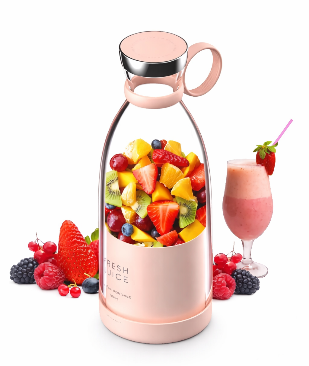 Portable Mini Juice Blender | USB Rechargeable Travel Juicer (380ml)