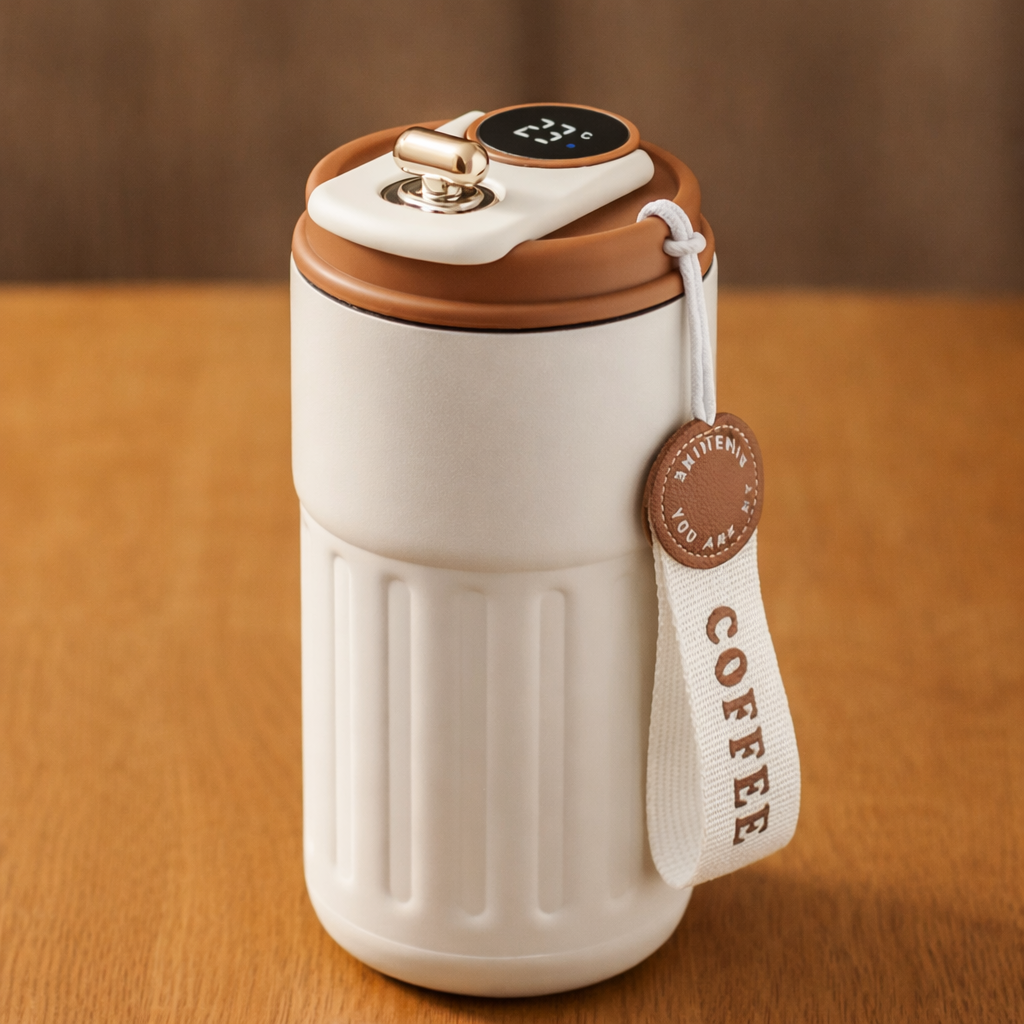 Stainless Steel Hot and Cold Vacuum Insulated Temperature Display Coffee Mug